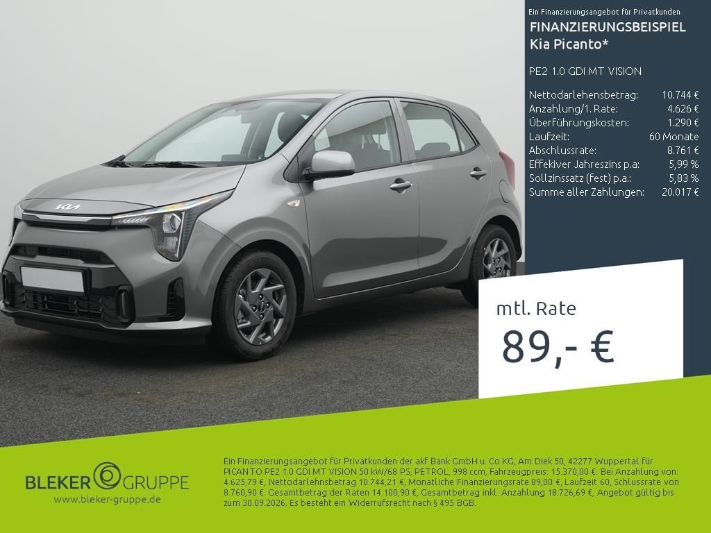 Kia Picanto 2026, 9 900 км, 50 kW (68 PS) бензин, schaltgetriebe — фото с аукциона, доставка в Беларусь