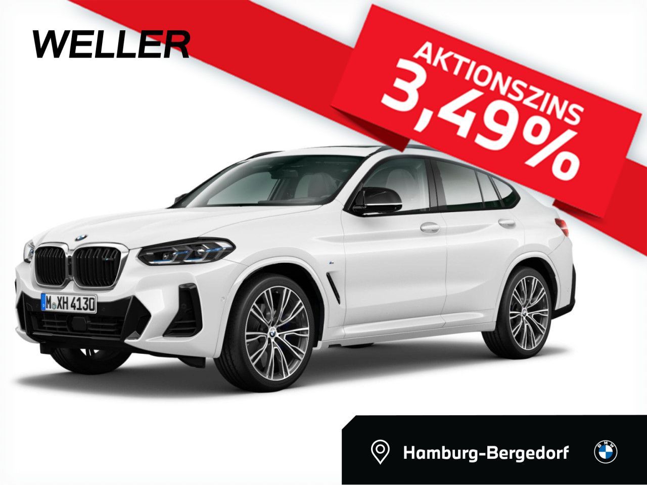 BMW X4 M40 2025, 18 881 км, 265 kW (360 PS) бензин, автомат — фото с аукциона, доставка в Беларусь