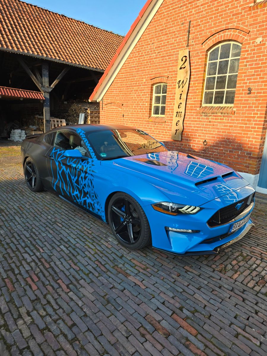 Ford Mustang 2018, 74 000 км, 233 kW (317 PS) бензин, автомат — фото с аукциона, доставка в Беларусь