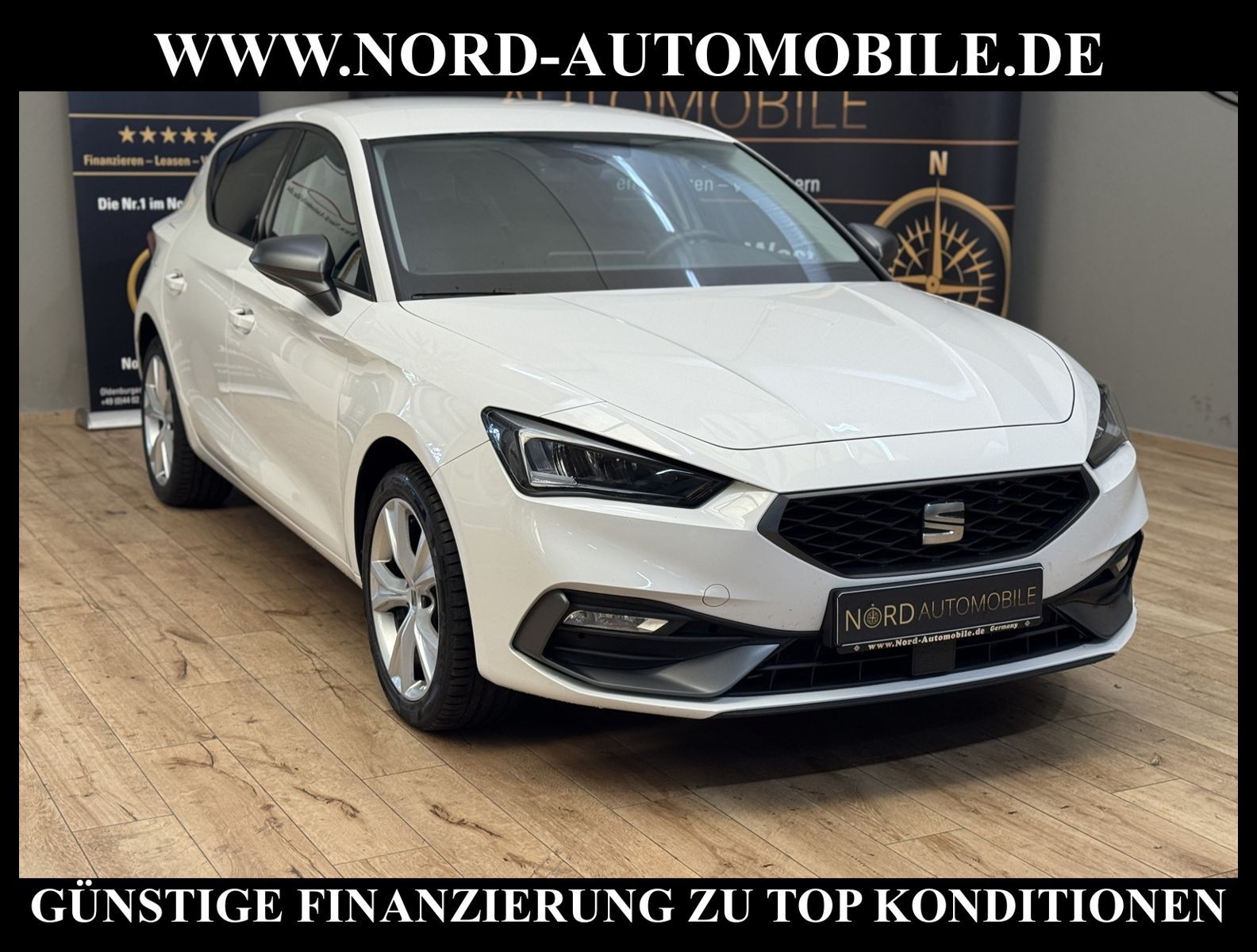Seat Leon 2023, 52 045 км, 150 kW (204 PS) бензин, автомат — фото с аукциона, доставка в Беларусь