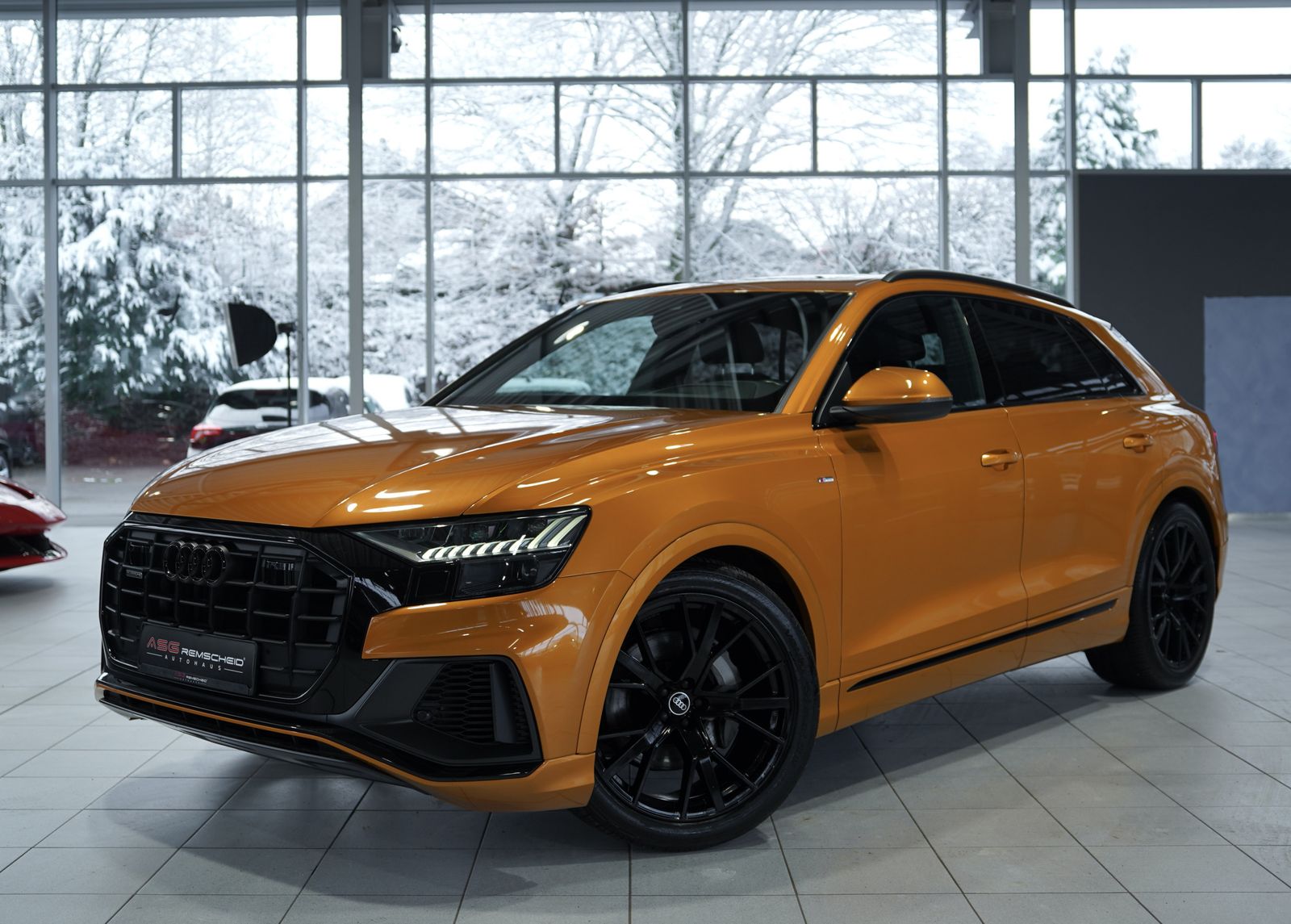 Audi Q8 2019, 94 000 км, 210 kW (286 PS) дизель, автомат — фото с аукциона, доставка в Беларусь