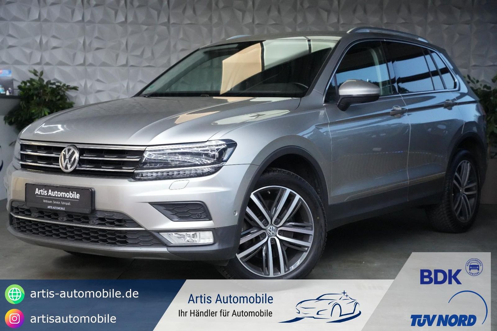 Volkswagen Tiguan 2017, 96 000 км, 140 kW (190 PS) дизель, автомат — фото с аукциона, доставка в Беларусь