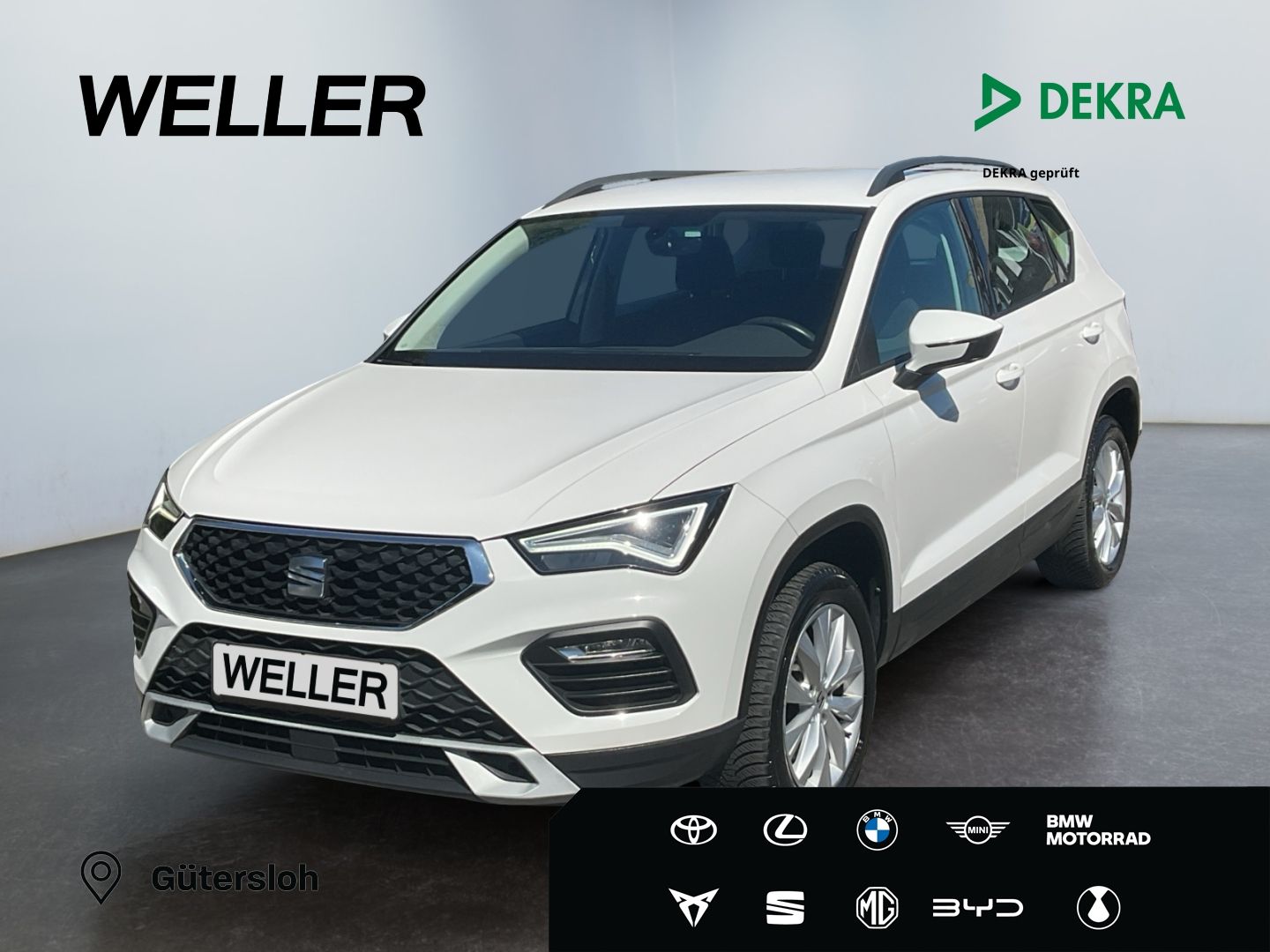 Seat Ateca 2023, 62 289 км, 110 kW (150 PS) дизель, автомат — фото с аукциона, доставка в Беларусь