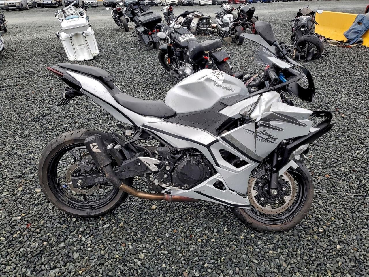 KAWASAKI Ninja 500 2024, 5 222 км, 2 cyl. бензин, механика — фото с аукциона, доставка в Беларусь