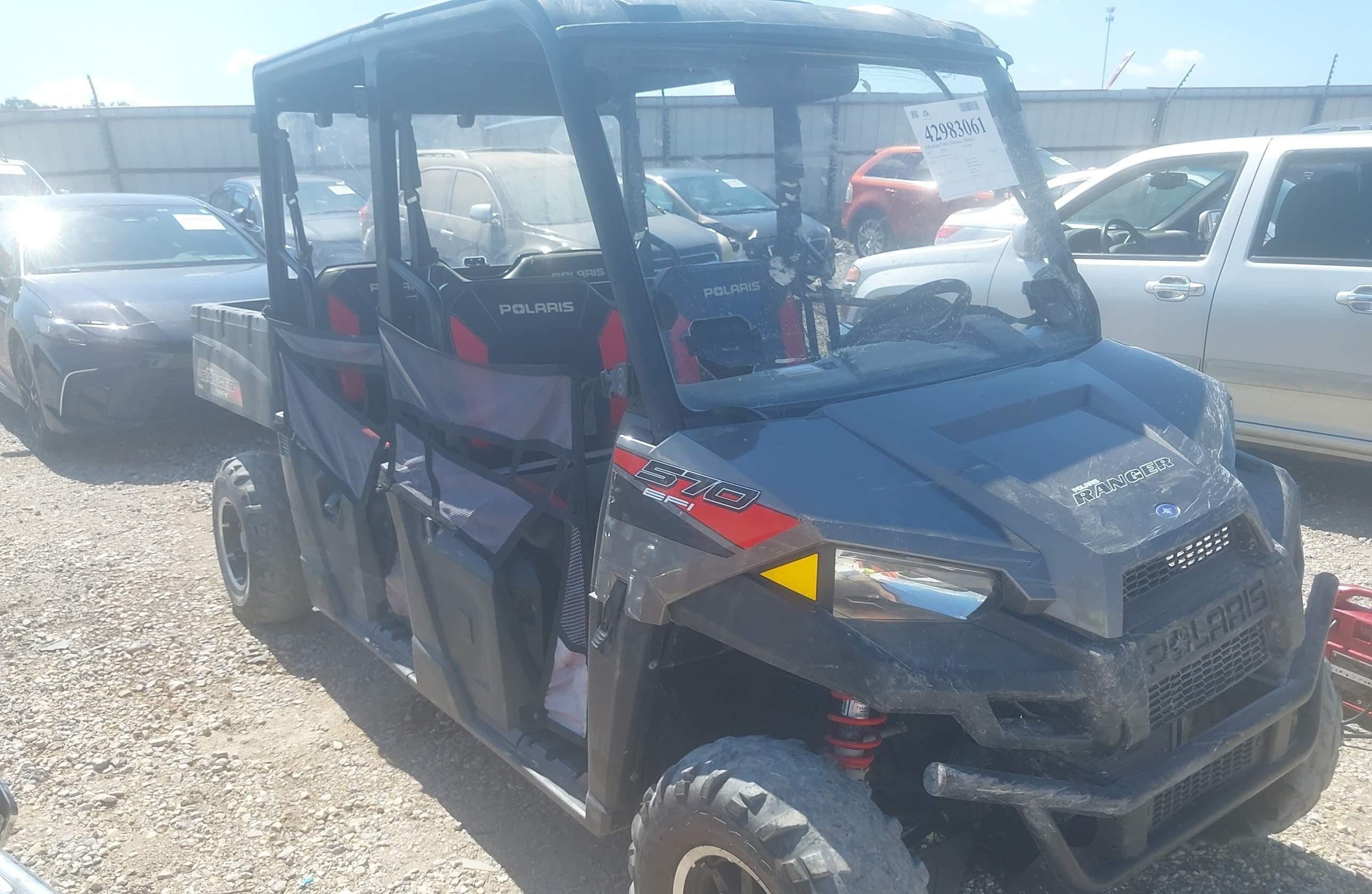 POLARIS RANGER 2017, 652 км, 1 бензин, автомат — фото с аукциона, доставка в Беларусь
